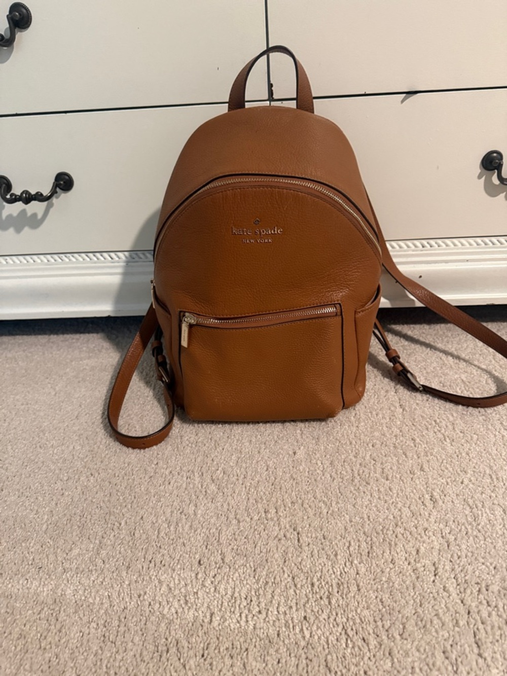 kate spade Brown Pebbled Leather Backpack